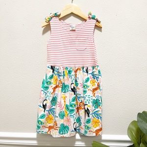 Adventure Wear Tropical Dress Summer Floral Foliage  with Pockets